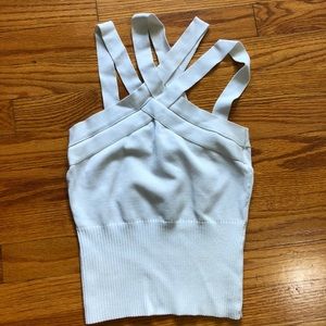 Bebe white “bandage” tank top